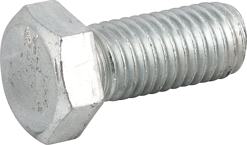 Parafuso sextavado zincado 5/8" x 1.1/2", UNC, rosca total