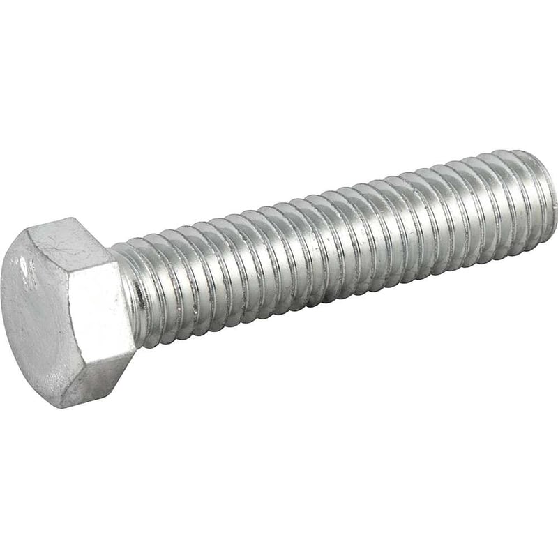 Parafuso sextavado zincado 7/16" x 2", UNC, rosca total
