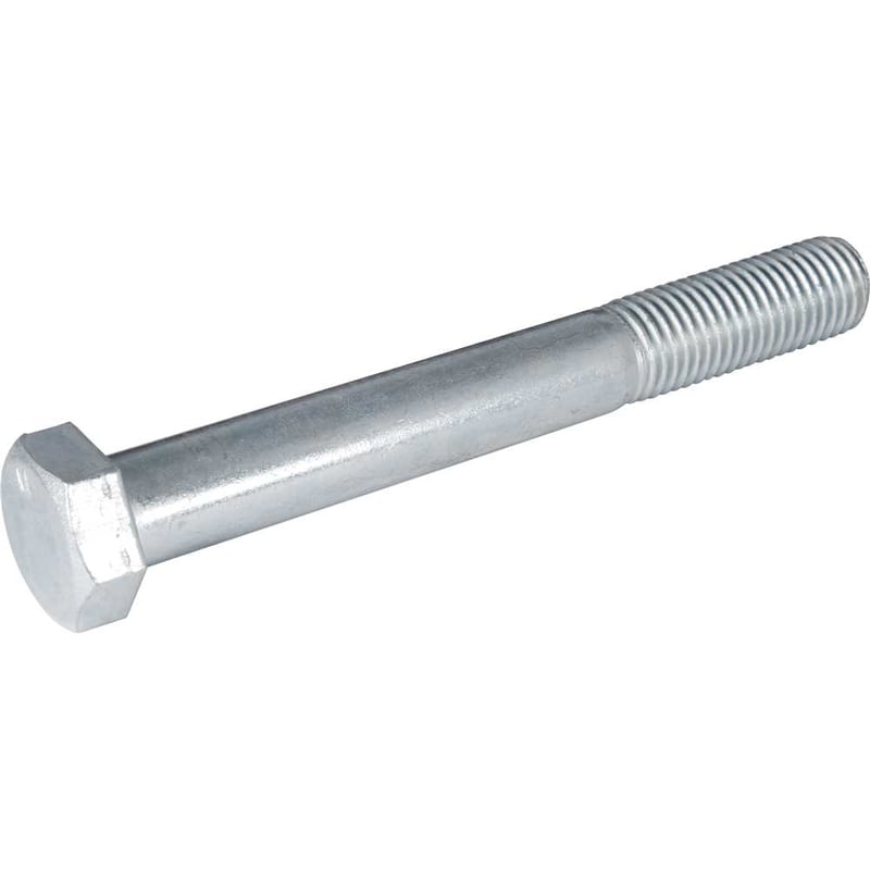 Parafuso sextavado zincado 7/8" x 7.1/2", UNC, rosca parcial