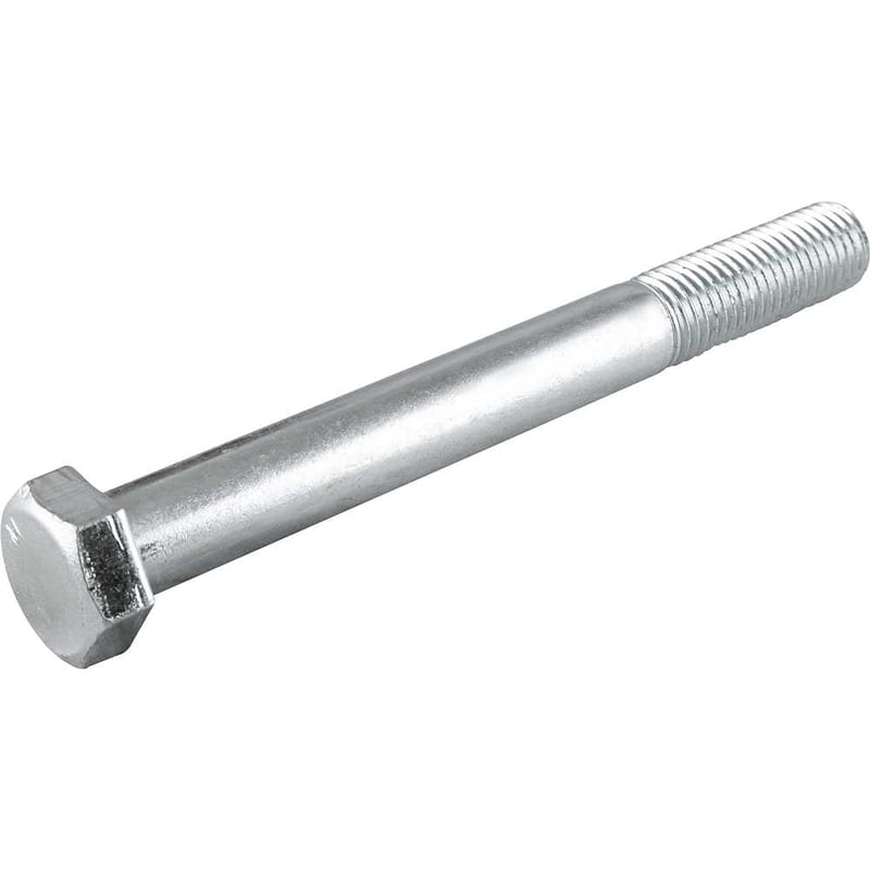Parafuso sextavado zincado 7/8" x 8", UNC, rosca parcial