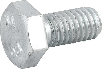 Parafuso sextavado zincado 6 mm x 12 mm, MA, rosca total