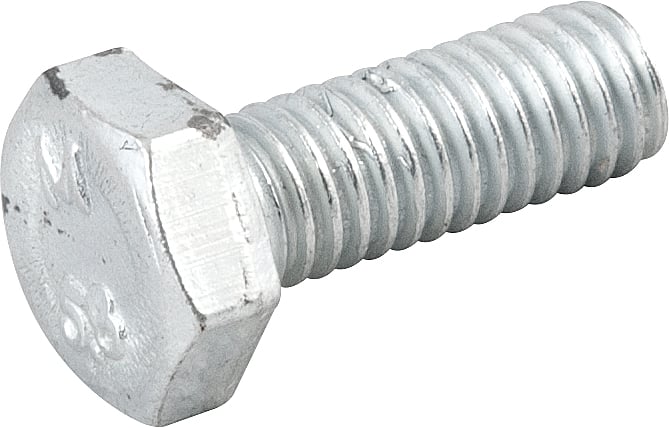 Parafuso sextavado zincado 6 mm x 16 mm, MA, rosca total