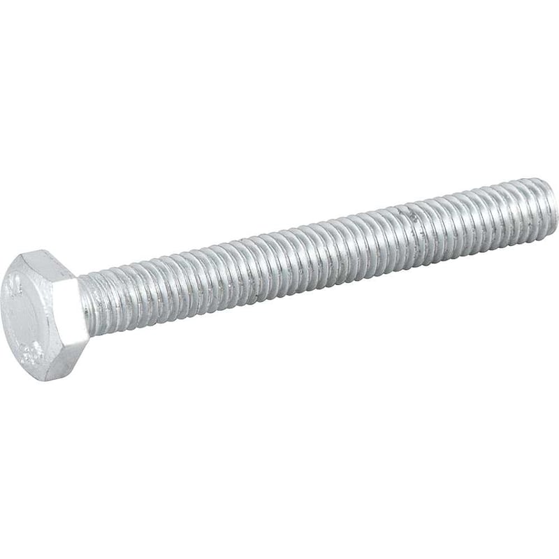 Parafuso sextavado zincado 6 mm x 50 mm, MA, rosca total