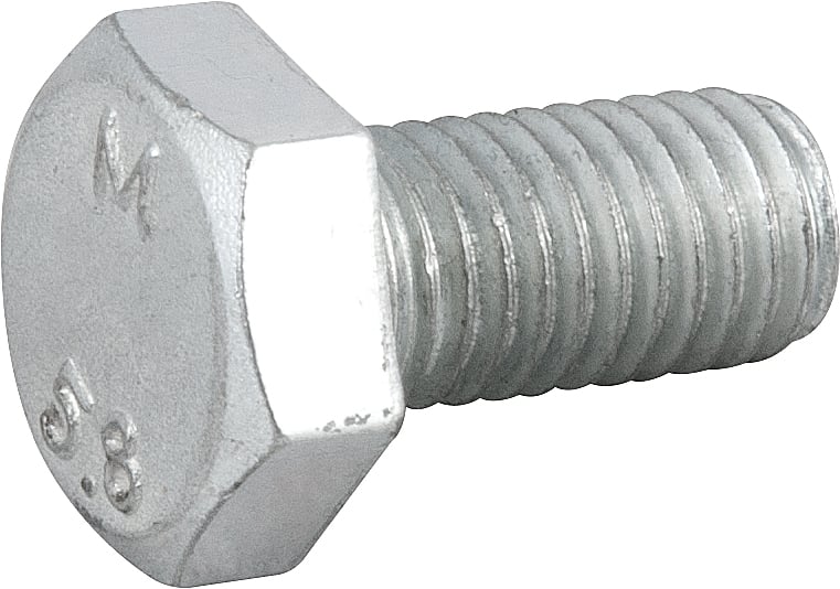 Parafuso sextavado zincado 10 mm x 20 mm, MA, rosca total