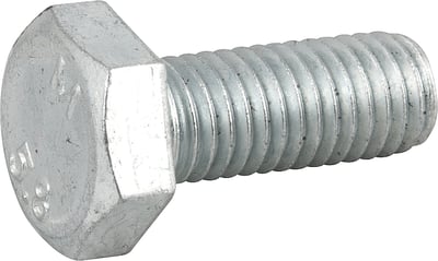 Parafuso sextavado zincado 10 mm x 25 mm, MA, rosca total