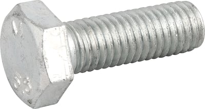 Parafuso sextavado zincado 10 mm x 30 mm, MA, rosca total