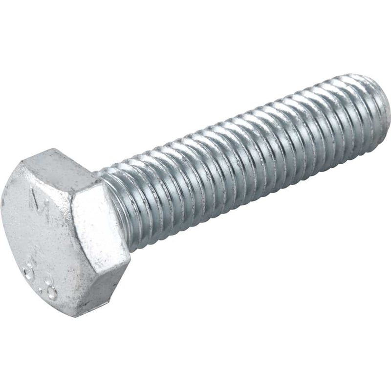Parafuso sextavado zincado 12 mm x 50 mm, MA, rosca total