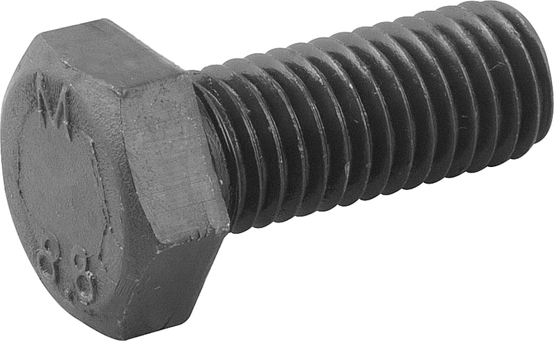 Parafuso sextavado 8.8, 12 mm x 30 mm, MA, rosca total, DIN 933