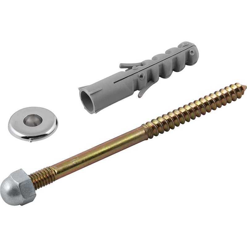 Conjunto de fixação para vaso sanitário, 12 mm, latonado
