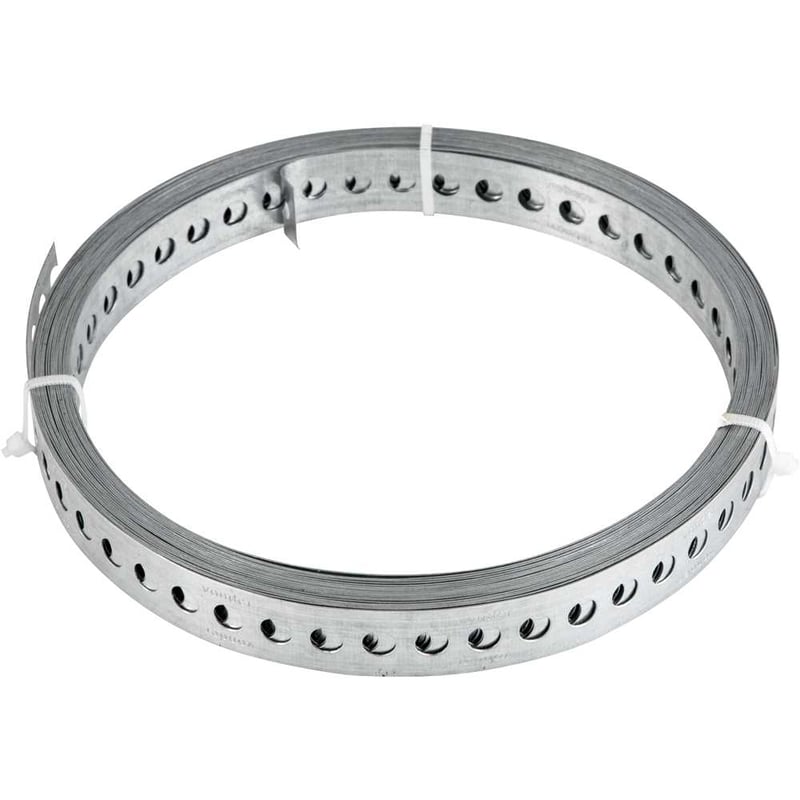 Fita de aço perfurada 19 mm x 0,40 mm x 10 m