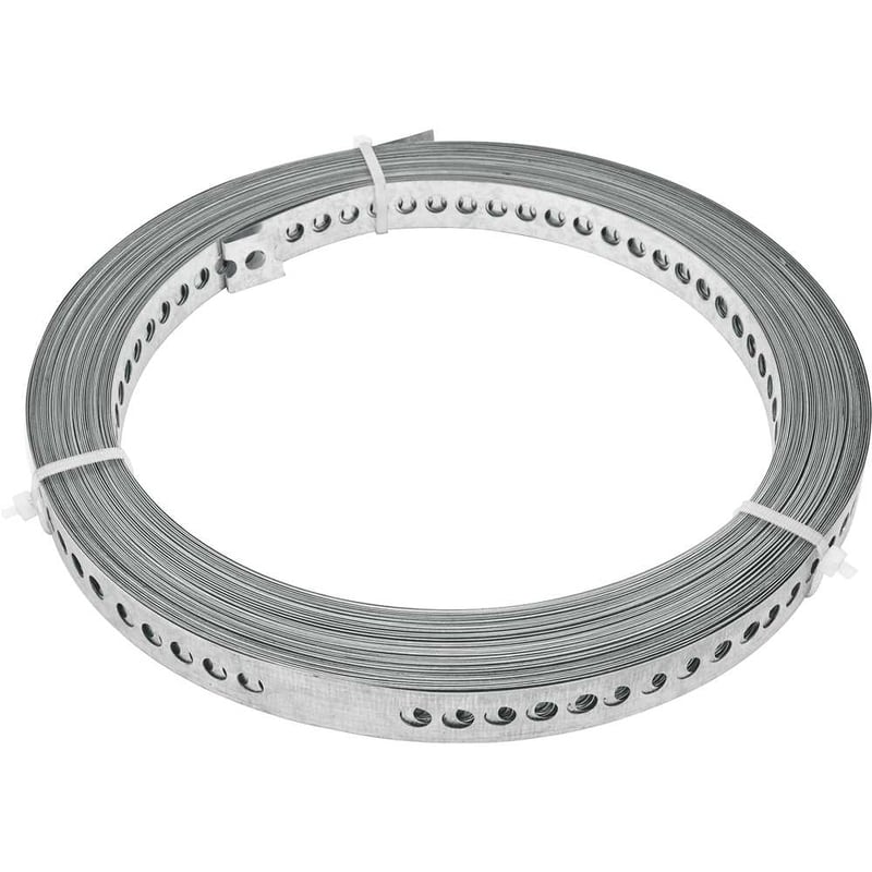 Fita de aço perfurada 19 mm x 0,40 mm x 10 m
