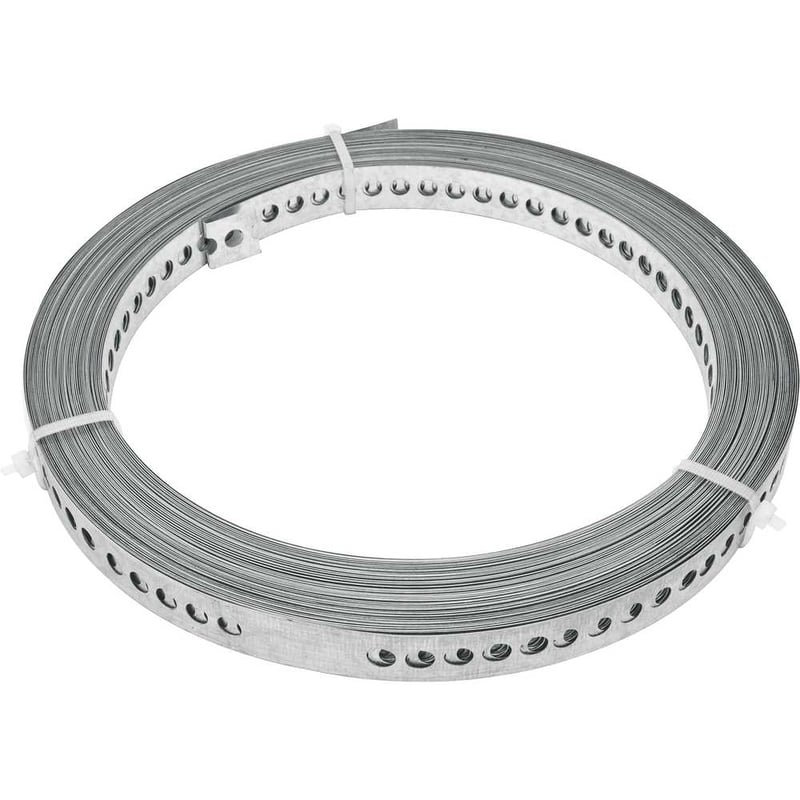 Fita de aço perfurada 19 mm x 0,40 mm x 30 m