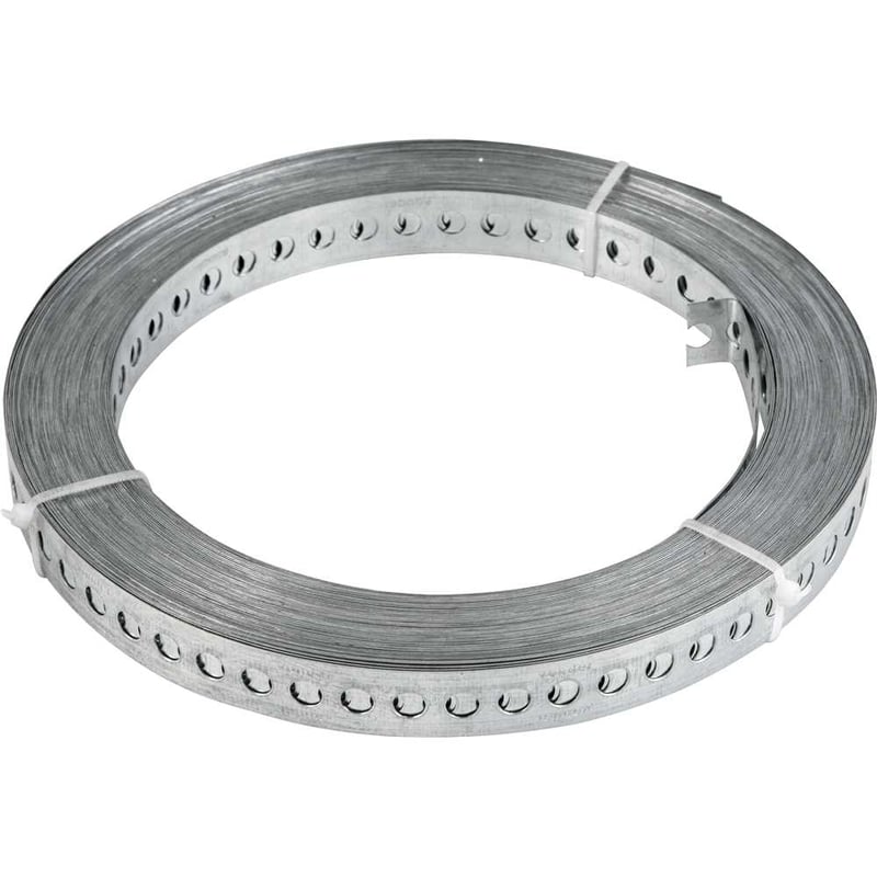Fita de aço perfurada 17 mm x 0,40 mm x 30 m