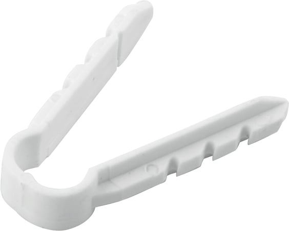 Abraçadeira grampo, 6 mm, branca, com 8 peças