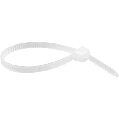 Abraçadeira de nylon, branca, 100 mm x 2,5 mm, com 20 peças