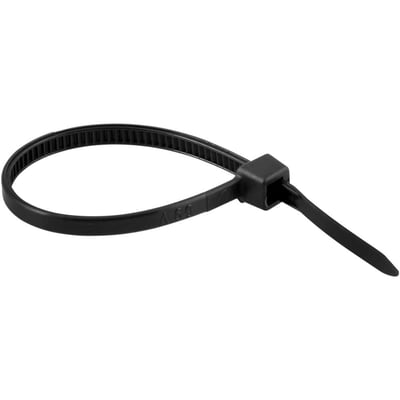 Abraçadeira de nylon, preta, 100 mm x 2,5 mm, com 20 peças