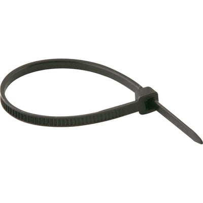 Abraçadeira de nylon, preta, 100 mm x 2,5 mm, com 100 peças
