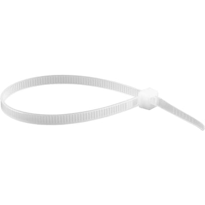 Abraçadeira de nylon, branca, 200 mm x 4,8 mm, com 20 peças