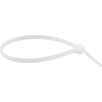 Abraçadeira de nylon, branca, 200 mm x 3,6 mm, com 100 peças
