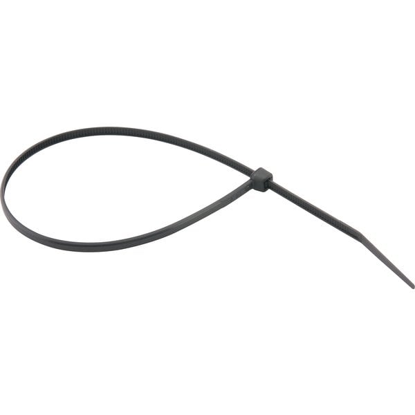 Abraçadeira de nylon, preta, 200 mm x 2,5 mm, com 100 peças