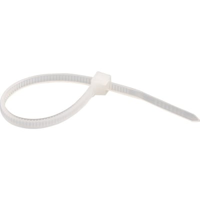 Abraçadeira de nylon, branca, 200 mm x 2,5 mm, com 100 peças