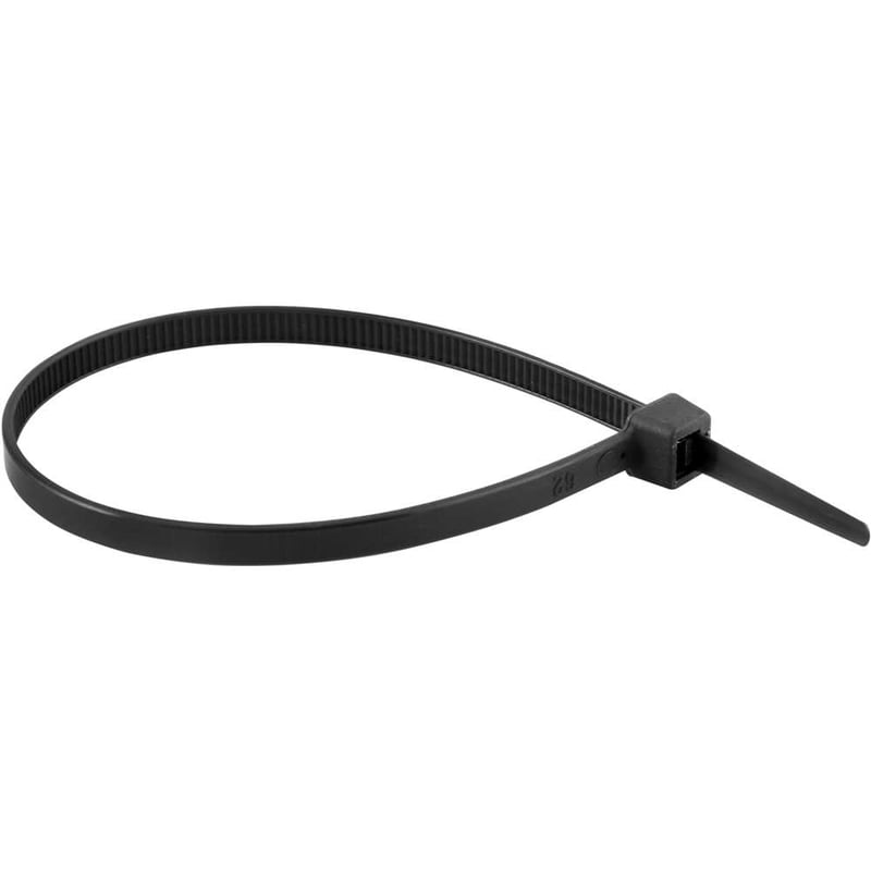 Abraçadeira de nylon, preta, 200 mm x 4,8 mm, com 20 peças