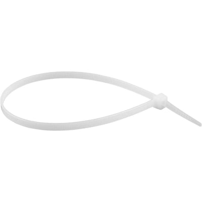 Abraçadeira de nylon, branca, 280 mm x 4,8 mm, com 10 peças