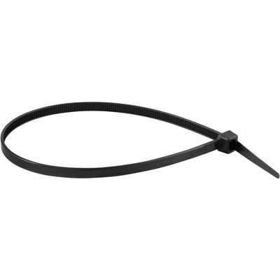Abraçadeira de nylon, preta, 280 mm x 4,8 mm, com 100 peças