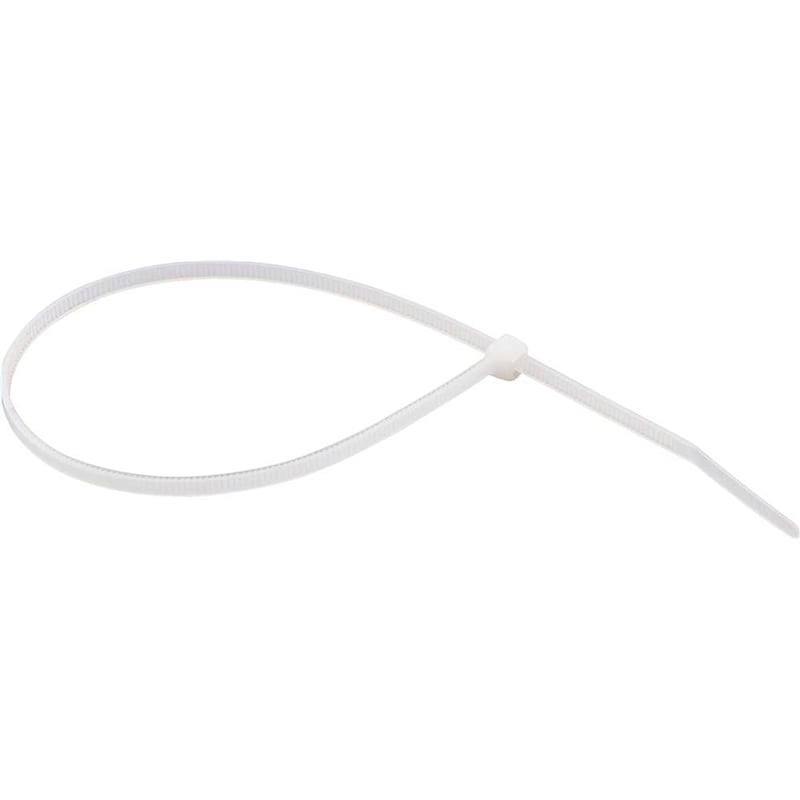 Abraçadeira de nylon, branca, 280 mm x 3,6 mm, com 100 peças