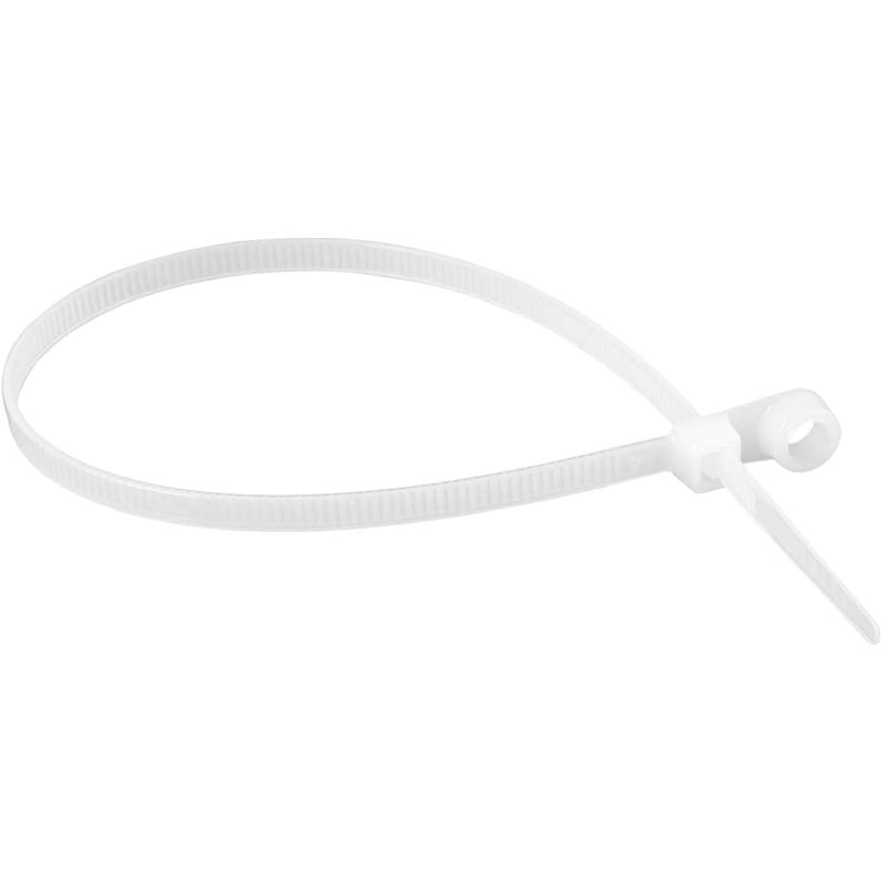 Abraçadeira de nylon para parafusos, branca, 300 mm x 4,8 mm