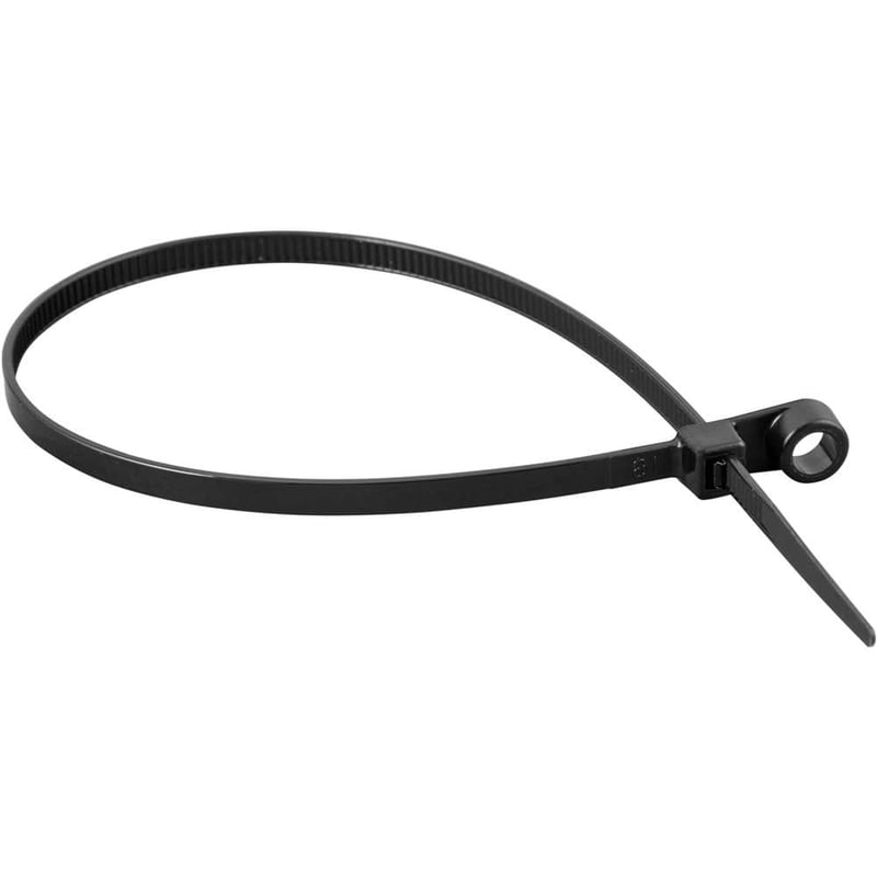 Abraçadeira de nylon para parafusos, preta, 300 mm x 4,8 mm