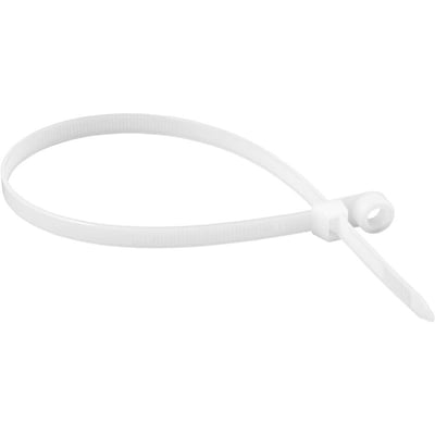 Abraçadeira de nylon para parafusos, branca, 380 mm x 7,6 mm