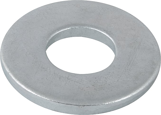 Arruela lisa 1/2", zincada, cartela com 6 peças