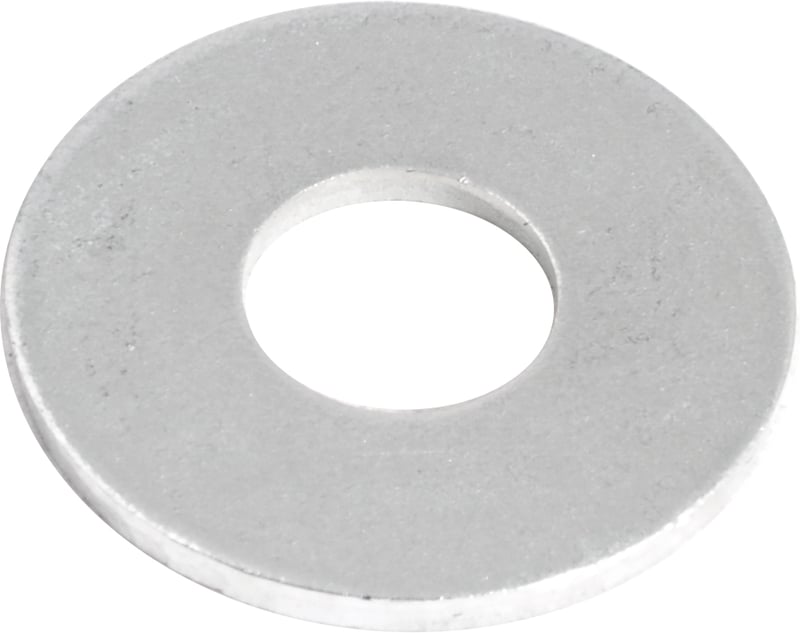 Arruela lisa 1/4", zincada, cartela com 20 peças