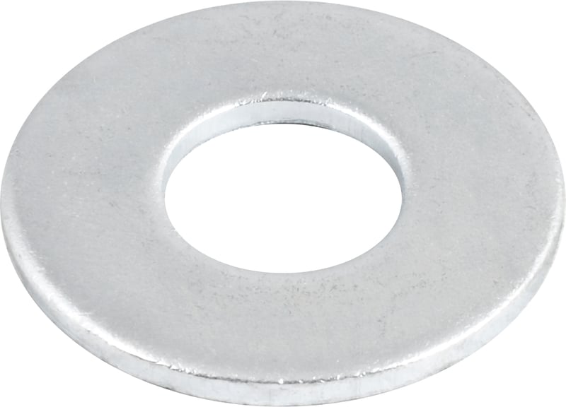 Arruela lisa 3/8", zincada, cartela com 20 peças