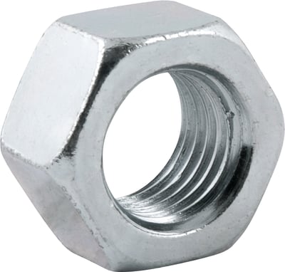 Porca sextavada 1" UNC, zincada, cartela com 2 peças