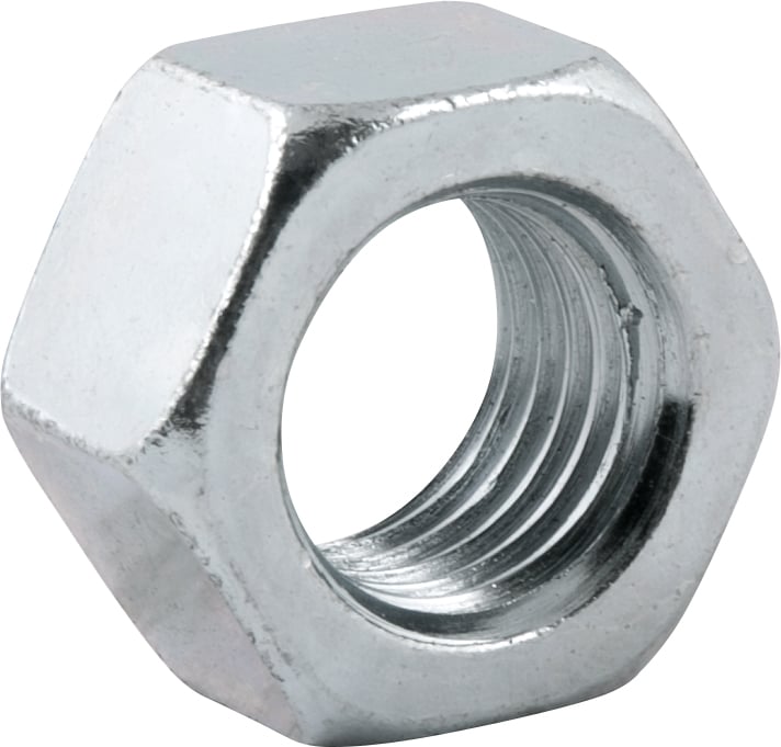 Porca sextavada 1" UNC, zincada, cartela com 2 peças