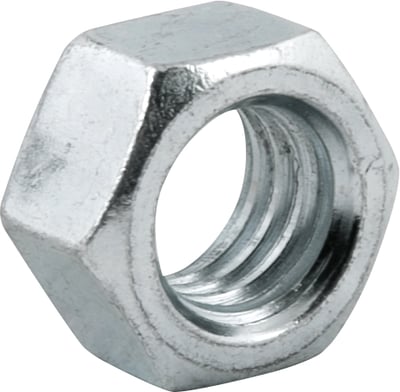 Porca sextavada 1/2" UNC, zincada, cartela com 6 peças