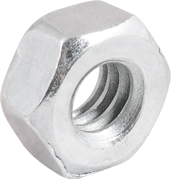 Porca sextavada 1/4" UNC, zincada, cartela com 10 peças