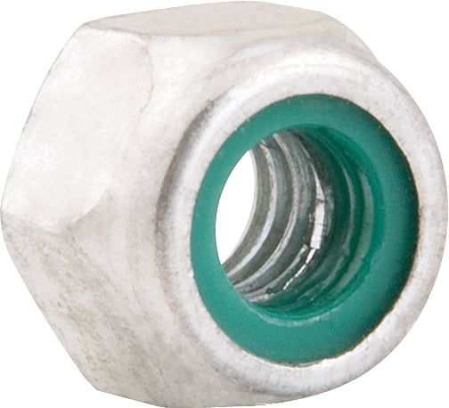 Porca autotravante sextavada, 1/4", UNC, alta, zincada