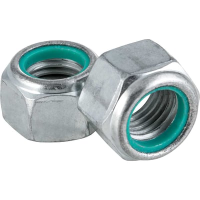 Porca autotravante sextavada, 7/8", UNC, alta, zincada