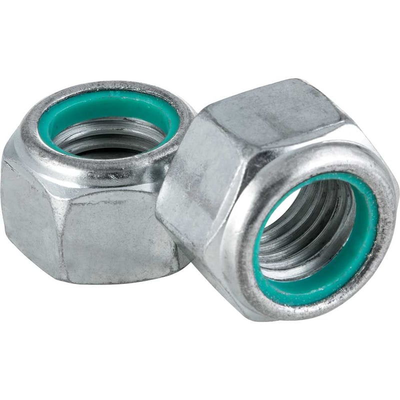 Porca autotravante sextavada, 7/8", UNC, alta, zincada