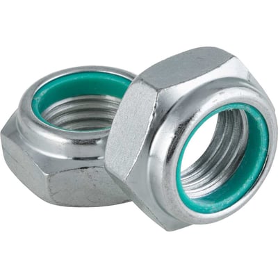 Porca autotravante sextavada, 1.1/2", UNC, baixa, zincada