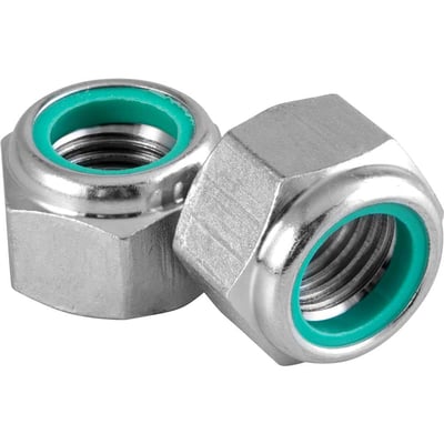 Porca autotravante sextavada, 1.1/4", UNC, alta, zincada