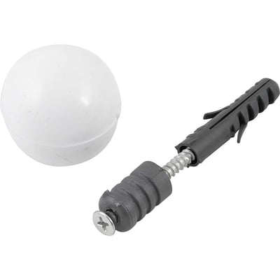 Batente de porta, branco, 8,0 mm, com bucha e parafuso