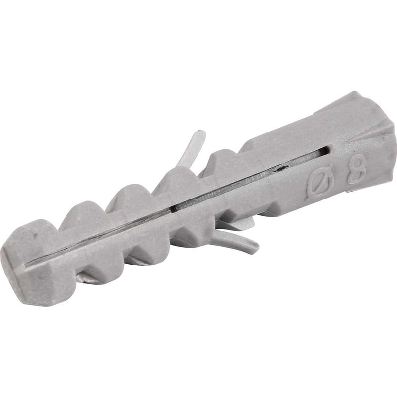 Bucha de nylon para fixação 8 mm, cartela com 10 peças