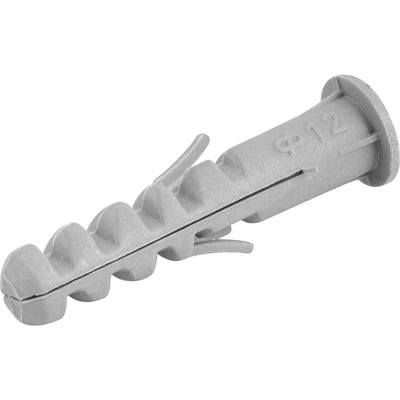 Bucha de nylon para fixação 12 mm, com anel, cartela com 4 peças