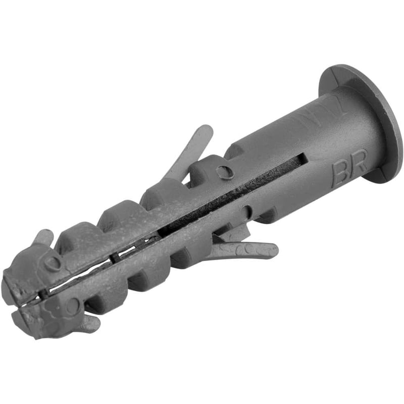 Bucha de plástico para fixação 12 mm, com anel, 150 peças, VA-12