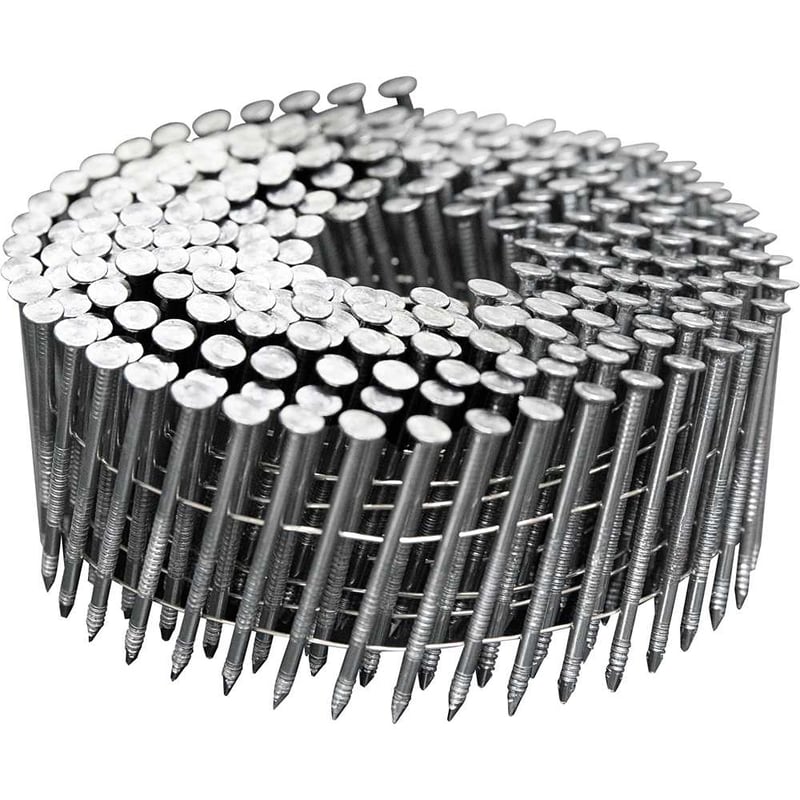 Prego coil anelado, 2,5 mm x 50 mm, polido, carretel com 300 unidades, caixa com 9.000 unidades, para o pregador PP 700