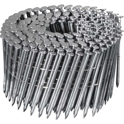 Prego coil anelado, 2,8 mm x 70 mm, polido, carretel com 250 unidades, caixa com 6.000 unidades, para o pregador PP 700